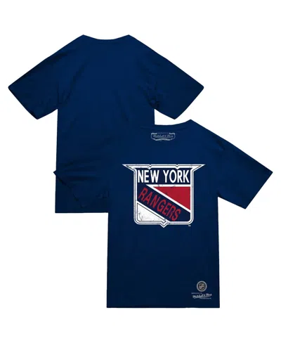 Mitchell & Ness Men's Navy New York Rangers Heritage T-shirt In Blue