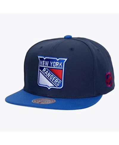 Mitchell & Ness Men's Navy New York Rangers Legendary Home Snapback Hat In Blue