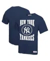 Mitchell & Ness Men's Navy New York Yankees Arched Logo Slub T-shirt
