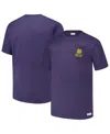 Mitchell & Ness Navy Notre Dame Fighting Irish Big & Tall Fade Away Premium T-shirt In Purple