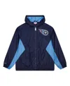 Mitchell & Ness Men's Navy Tennessee Titans Playmaker Full-zip Windbreaker Jacket In Blue