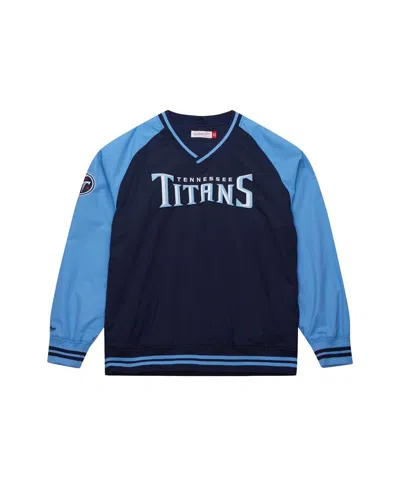 Mitchell & Ness Men's Navy Tennessee Titans Raglan Jacket In Blue
