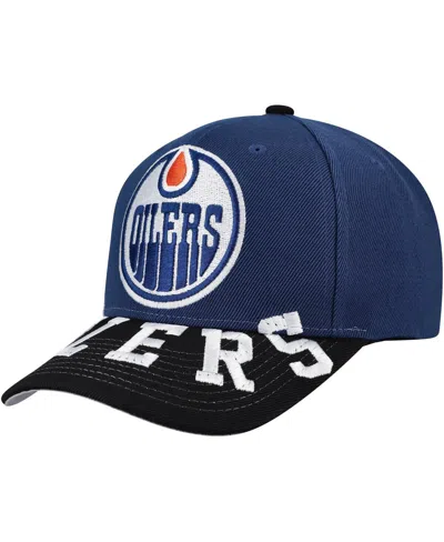 Mitchell & Ness Men's Navy/black Edmonton Oilers Underarch Two-tone Pro Crown Snapback Hat