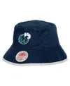 Mitchell & Ness Men's Navy/green Dallas Mavericks Flip It Reversible Bucket Hat In Blue