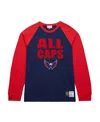 Mitchell & Ness Navy/red Washington Capitals Legendary Slub Raglan Long Sleeve T-shirt In Blue