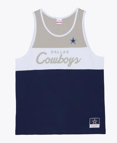 Mitchell & Ness Men's Navy/silver Dallas Cowboys Head Coach Tank Top In Multi