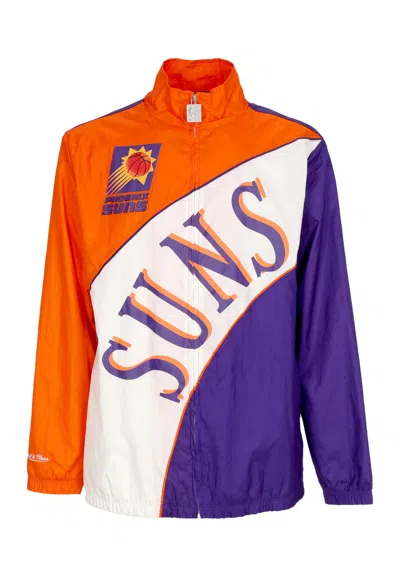 Mitchell & Ness Men's Nba Arched Retro Lined Windbreaker Phosun Purple/orange Windbreaker Jacket