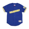 Mitchell & Ness Men's Nba Button Jacket On The Clock Mesh Button Front Golwar In Royal
