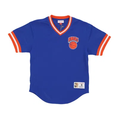 Mitchell & Ness Men's Nba Fashion Mesh V-neck Vintage Logo Neykni Original Team Colors Jacket