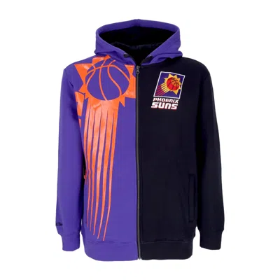Mitchell & Ness Men's Nba Full Zip Fleece 2.0 Zip Hoodie Phosun Black