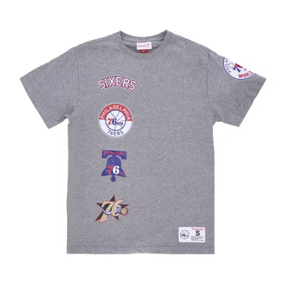 Mitchell & Ness Men's Nba Hometown Tee Phi76e T-shirt In Gray