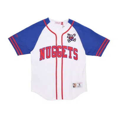 Mitchell & Ness Men's Nba Practice Day Button Front Jersey Hardwood Classics Dennug White