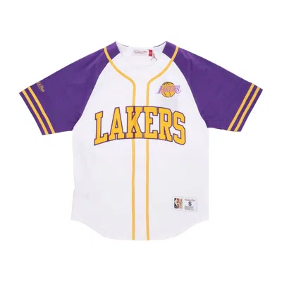 Mitchell & Ness Men's Nba Practice Day Button Front Jersey Hardwood Classics Loslak White