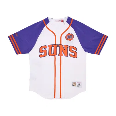 Mitchell & Ness Men's Nba Practice Day Button Front Jersey Hardwood Classics Phosun White