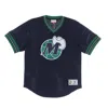 Mitchell & Ness Men's Nba Unbeaten Mesh V Neck Hardwood Classics Dalmav Jacket In Blue
