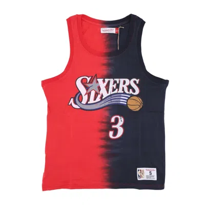 Mitchell & Ness Men's Nba Vertical Tie Dye Tank Hardwood Classics No 3 Allen Iverson Phi76e In Multi