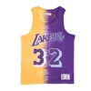 Mitchell & Ness Men's Nba Vertical Tie Dye Tank Hardwood Classics No 32 Magic Johnson Loslak Original Team Colors In Multi