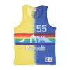Mitchell & Ness Men's Nba Vertical Tie Dye Tank Hardwood Classics No 55 Dikembe Mutombo Dennug In Multi