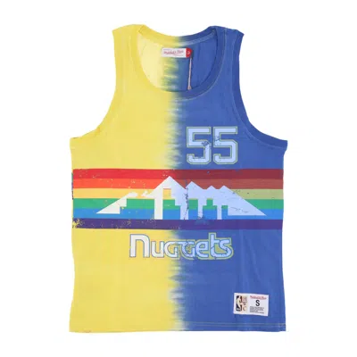 Mitchell & Ness Men's Nba Vertical Tie Dye Tank Hardwood Classics No 55 Dikembe Mutombo Dennug In Multi