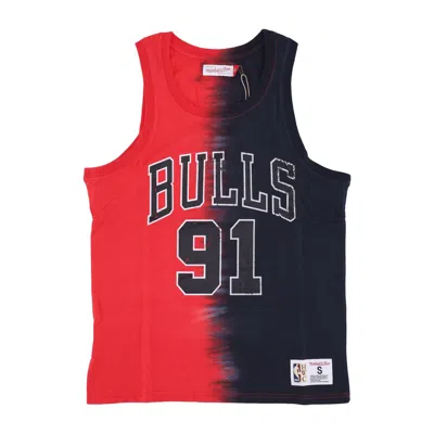 Mitchell & Ness Men's Nba Vertical Tie Dye Tank Hardwood Classics No 91 Dennis Rodman Chibul In Brown