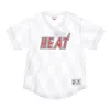 Mitchell & Ness Men's Nba Wordmark Mesh V-neck Jersey Miahea In White