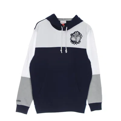 Mitchell & Ness Men's Ncaa Fusion Fleece 2.0 Geohoy Hoodie In Navy/white