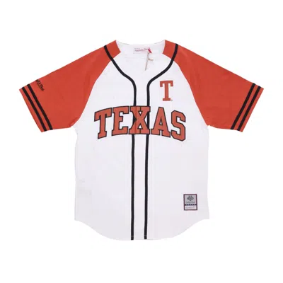 Mitchell & Ness Men's Ncaa Practice Day Button Front Jersey Texlon White
