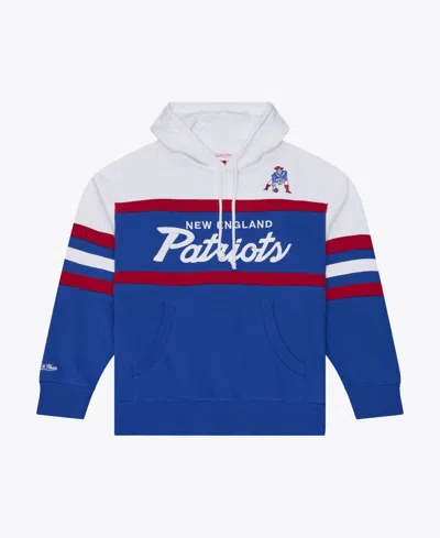 Mitchell & Ness Men's New England Patriots Head Coach Embroidered Cotton-blend Hoodie In White