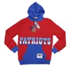 Mitchell & Ness Men's New England Patriots Nfl Throwbacks Hoodie Sweatshirt In Red/blue In Multi