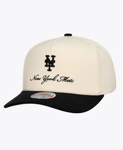 Mitchell & Ness Men's New York Mets Flawless Stretch-snap High Crown Baseball Cap In White