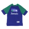 Mitchell & Ness Men's Nfl Fleece Hoodie Seasea Royal Blue Short Sleeve Hoodie In Multi