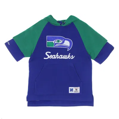 Mitchell & Ness Men's Nfl Fleece Hoodie Seasea Royal Blue Short Sleeve Hoodie In Multi
