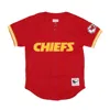 Mitchell & Ness Men's Nfl On The Clock Mesh Button Front Kanchi Scarlet Button Jacket In Scarlet