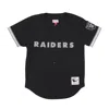 Mitchell & Ness Men's Nfl On The Clock Mesh Button Front Lasrai Black Button Jacket In Black