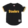 Mitchell & Ness Men's Nfl On The Clock Mesh Button Front Pitste Black Jacket In Black