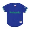 Mitchell & Ness Men's Nfl On The Clock Mesh Button Front Seasea Button Jacket In Blue