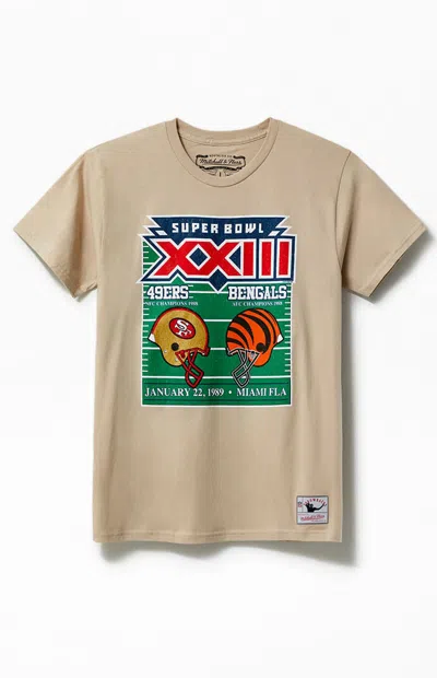 Mitchell & Ness Men's Nfl Super Bowl 49ers Vs Bengals T-shirt In Natural In Brown