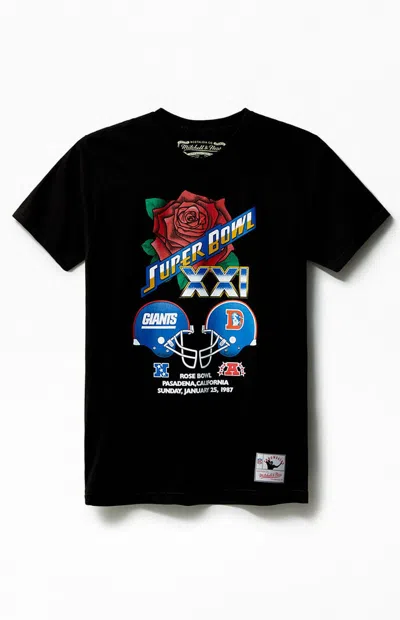 Mitchell & Ness Men's Nfl Super Bowl Ny Giants Vs Denver Broncos T-shirt In Black