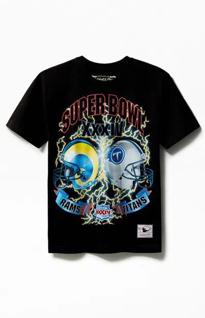 Mitchell & Ness Men's Nfl Super Bowl Rams Vs Titans T-shirt In Black