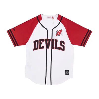 Mitchell & Ness Men's Nhl Practice Day Button Front Jersey Nejdev White