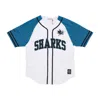 Mitchell & Ness Men's Nhl Practice Day Button Front Jersey Sajsha White In White