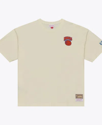 Mitchell & Ness Men's Oatmeal New York Knicks Heritage Hues Oversized T-shirt