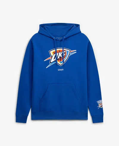 Mitchell & Ness Men's Oklahoma City Thunder Basic Graphic Fleece-lined Hoodie In Blue