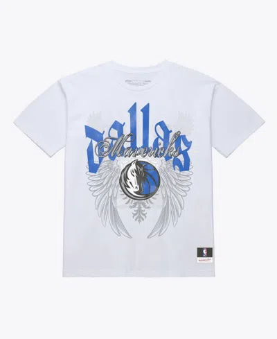Mitchell & Ness Men's Old English Graphic Cotton T-shirt In White
