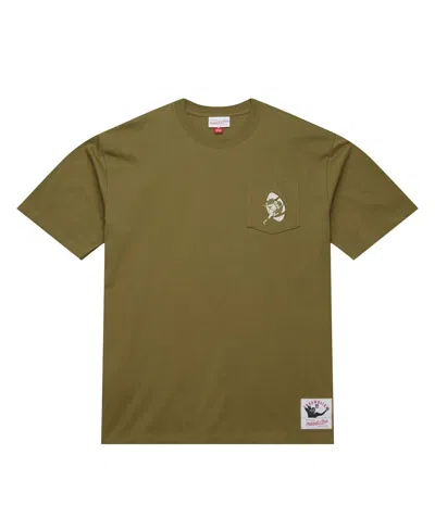 Mitchell & Ness Men's Olive Green Bay Packers Vintage Logo Premium T-shirt