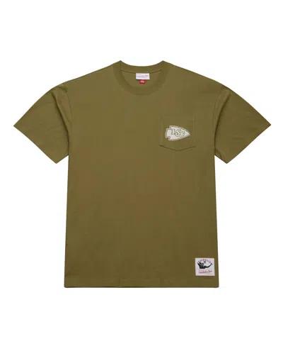 Mitchell & Ness Men's Olive Kansas City Chiefs Vintage Logo Premium T-shirt In Green
