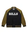 Mitchell & Ness Men's Olive/black Buffalo Bills Vintage Logo Double Clutch Satin Raglan Full-snap Jacket In Multi