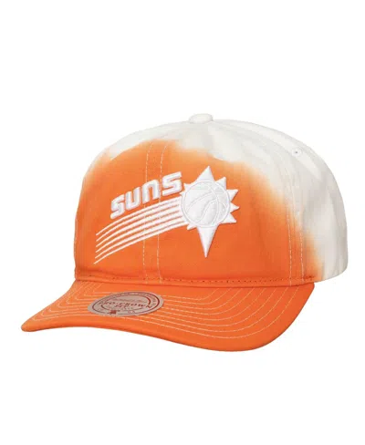 Mitchell & Ness Men's Orange/white Phoenix Suns Dip Dye Pro Crown Adjustable Hat