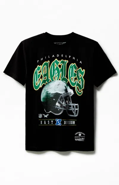 Mitchell & Ness Men's Philadelphia Eagles Helmet T-shirt In Black