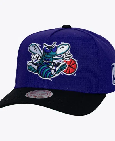 Mitchell & Ness Men's Purple Charlotte Hornets Legendary Home Pro Pinch Snapback Hat
